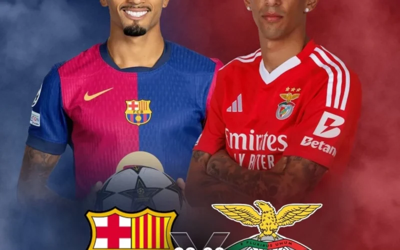 موعد مباراة برشلونة وبنفيكا بإياب دور الـ16 بدوري أبطال أوروبا 2024-2025