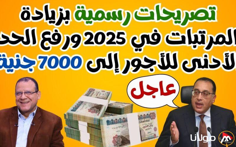 أخر أخبار زيادة المرتبات 2025 القطاع الحكومي وموعد تطبيق الحد الأدنى للأجور الجديد