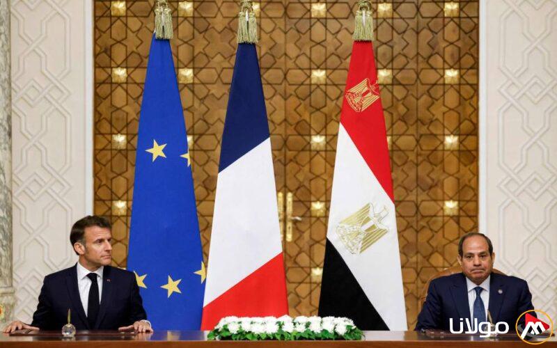 السيسي وماكرون يؤكدان على ضرورة وقف إطلاق النار فوراً ورفض تهجير الفلسطينيين