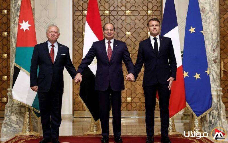ماكرون، السيسي وعبد الله الثاني: ينبغي أن تكون إدارة غزة لحساب السلطة الفلسطينية