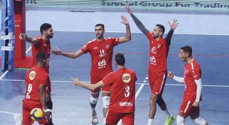 فوز “رجال طائرة الأهلي” على فريق الحرس الجمهوري الكونغولي في بطولة الأندية الإفريقية