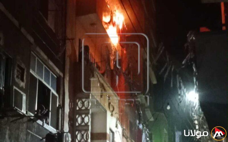 نشوب حريق في منزل بقرية بني أحمد الغربية في محافظة المنيا