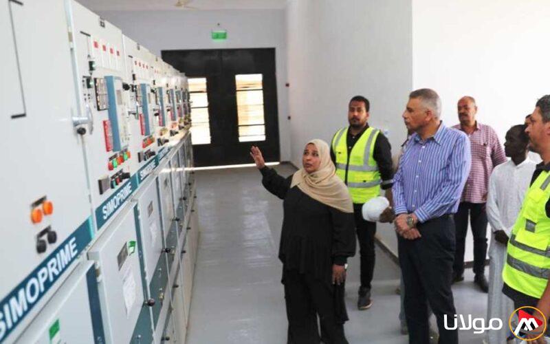 بتكلفة 13 مليون جنيه، محافظ أسوان يزور محطة توزيع الكهرباء في توشكى بنصر النوبة