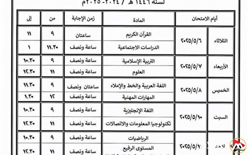 متوفر الآن.. مواعيد امتحانات المعاهد الأزهرية في المنيا للفصل الدراسي الثاني 2025