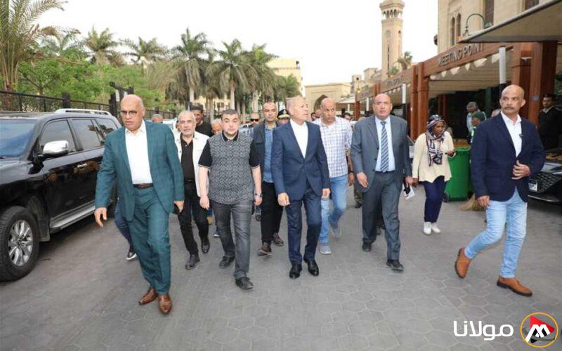 محافظ القاهرة يقوم بجولة لمتابعة تطوير منطقة القاهرة التاريخية