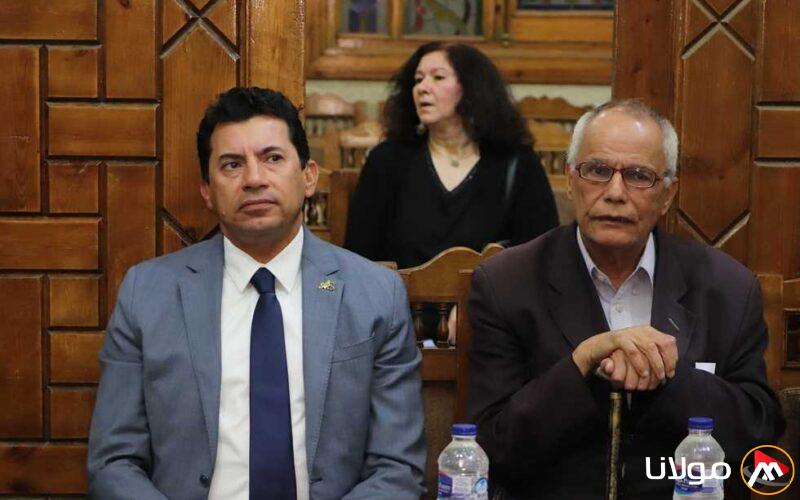 وزير الشباب يعرب عن تعازيه في وفاة شقيقة نقيب الصحفيين (صور)