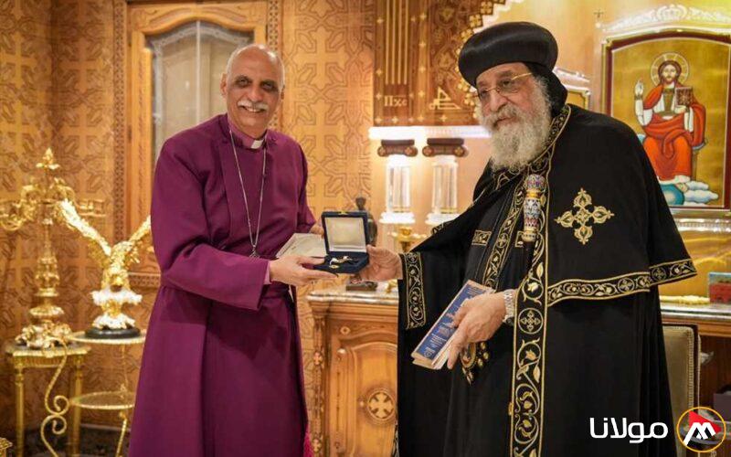رئيس الأساقفة في الكنيسة الأسقفية يقدم تهانيه للبابا تواضروس بمناسبة عيد الفصح.