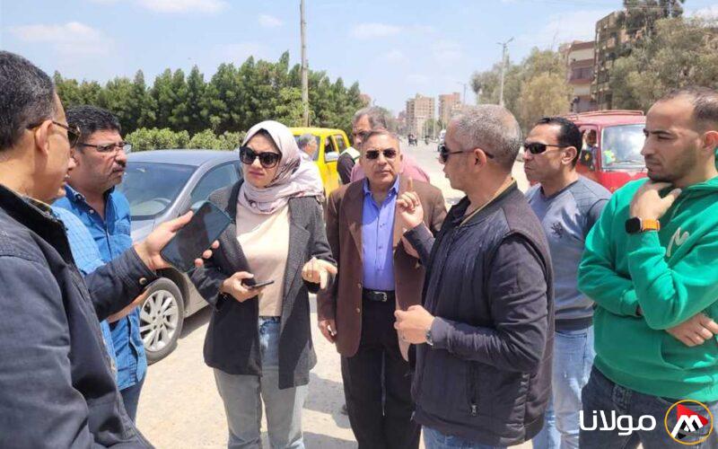 نائب محافظ القليوبية يشرف على تنفيذ خطة رصف طرق مدينة بنها