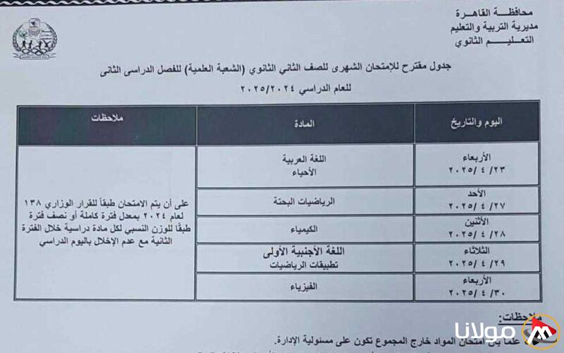 مواعيد وتفاصيل امتحانات أبريل 2025 لصفوف النقل في القاهرة: معلومات هامة للطلاب