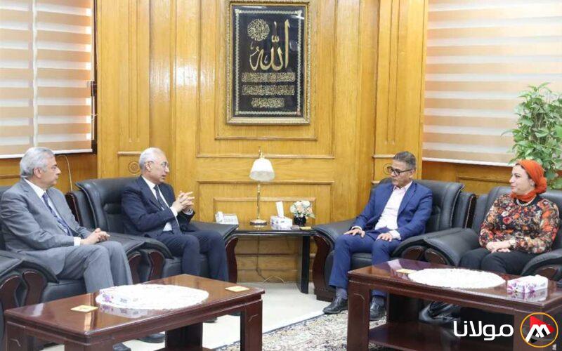 وفد من هيئة الاعتماد والرقابة الصحية يقوم بزيارة إلى جامعة المنيا