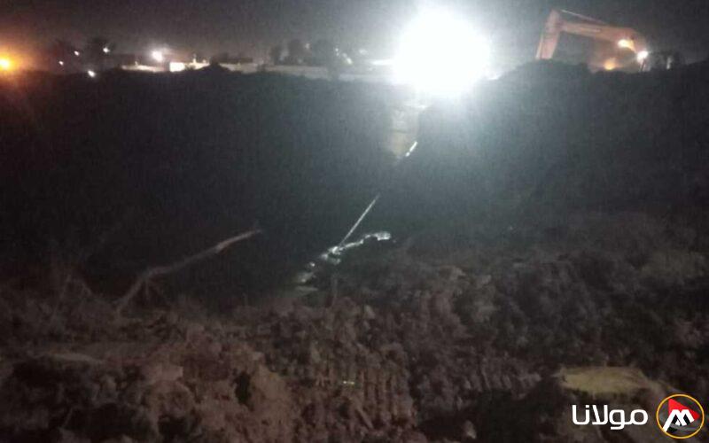 انهيار أرضي مفاجئ على طريق توشكى في أسوان.. والمحافظ يقرر غلق الطريق