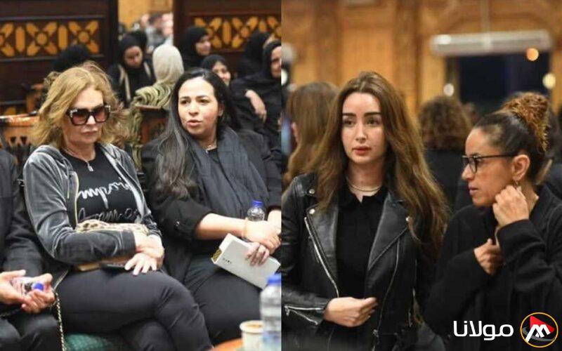 يسرا وإيمي سمير غانم وهنا الزاهد يشاركون في تقديم العزاء لعائلة سليمان عيد (صور)