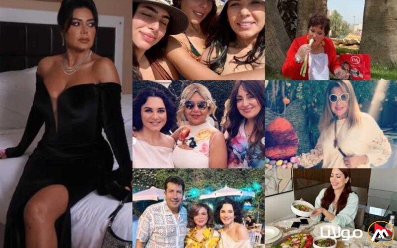 «الربيع في الحياة».. فنانون يحتفلون بعيد شم النسيم بالفسيخ والرنجة وأناقة مميزة (صور)