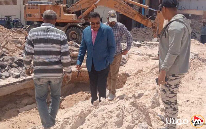 محافظ مطروح يقوم بجولة لتفقد أعمال تطوير الكورنيش الجديد
