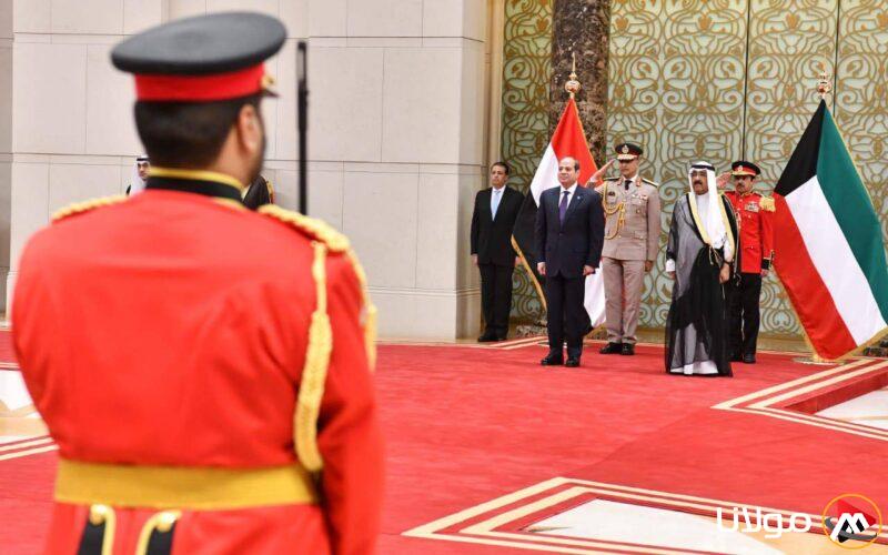 مقاتلات عسكرية تحتفل بزيارة السيسي إلى الكويت