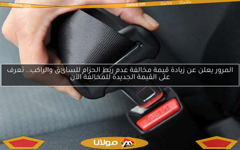 المرور يعلن عن زيادة قيمة مخالفة عدم ربط الحزام للسائق والراكب.. تعرف على القيمة الجديدة للمخالفة الآن