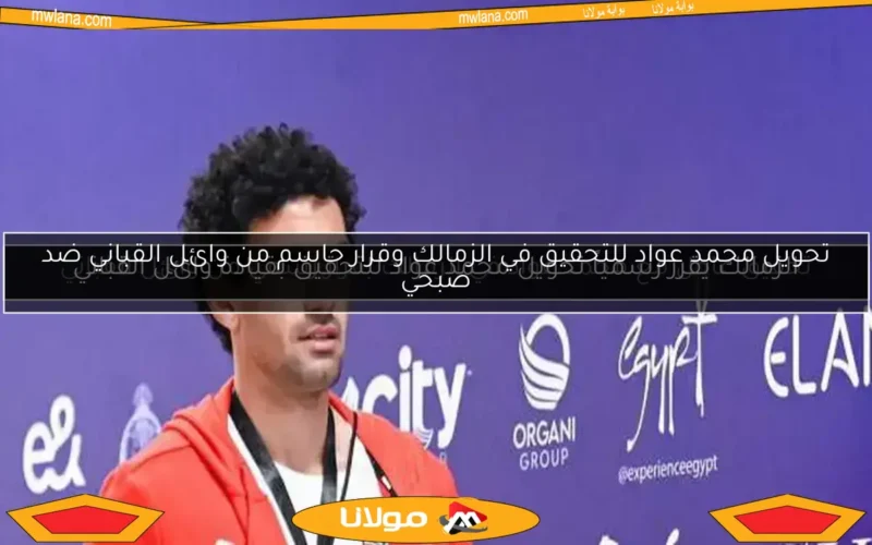 تحويل محمد عواد للتحقيق في الزمالك وقرار حاسم من وائل القباني ضد صبحي