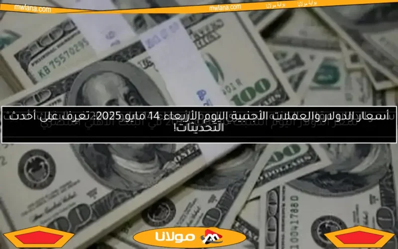 أسعار الدولار والعملات الأجنبية اليوم الأربعاء 14 مايو 2025: تعرف على أحدث التحديثات!