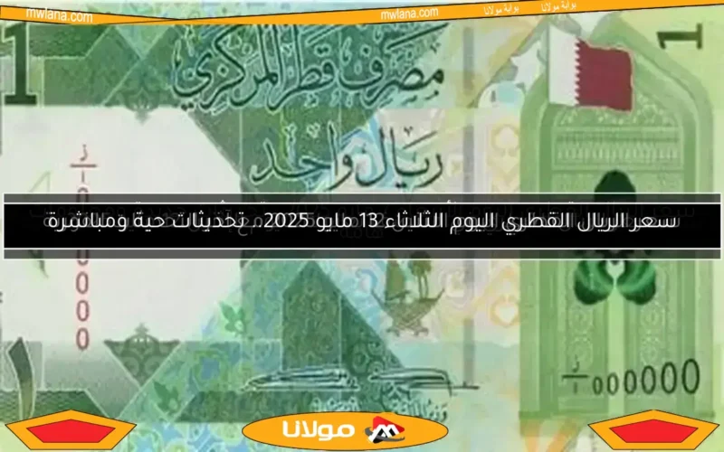 سعر الريال القطري اليوم الثلاثاء 13 مايو 2025.. تحديثات حية ومباشرة