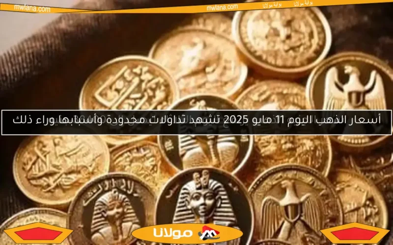 أسعار الذهب اليوم 11 مايو 2025 تشهد تداولات محدودة وأسبابها وراء ذلك