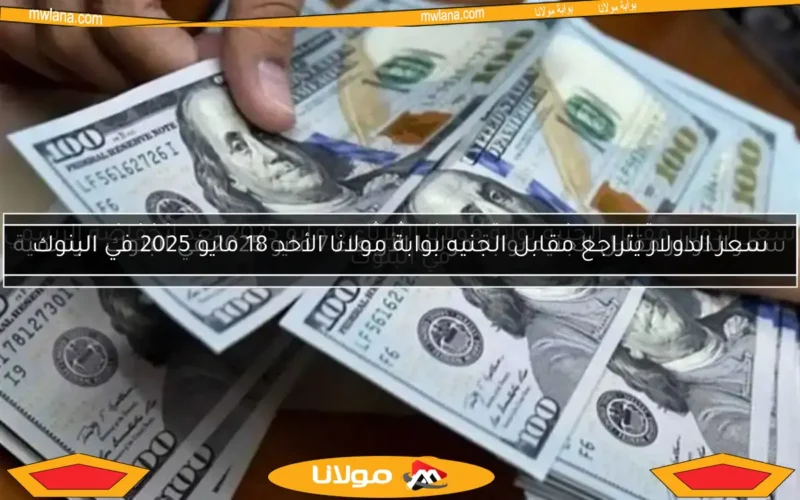 سعر الدولار يتراجع مقابل الجنيه بوابة مولانا الأحد 18 مايو 2025 في البنوك