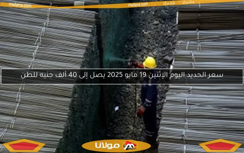 سعر الحديد اليوم الإثنين 19 مايو 2025 يصل إلى 40 ألف جنيه للطن