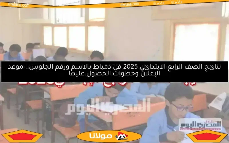 احصل على موعد نتيجة الصف الرابع الابتدائي 2025 في الجيزة برقم الجلوس واسم الطالب