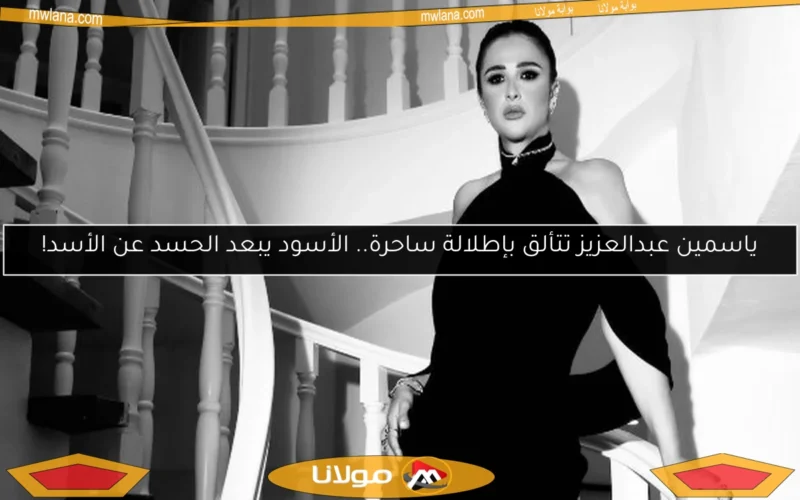 ياسمين عبدالعزيز تتألق بإطلالة ساحرة.. الأسود يبعد الحسد عن الأسد!