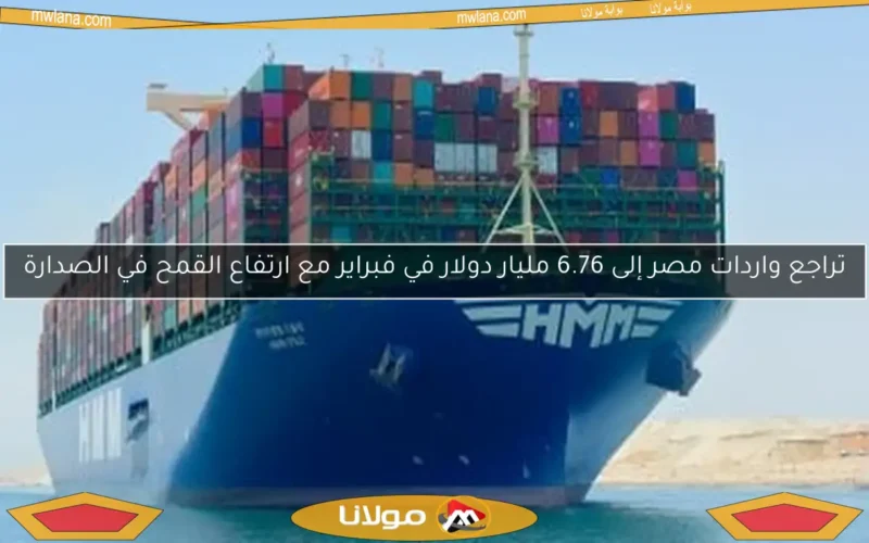 تراجع واردات مصر إلى 6.76 مليار دولار في فبراير مع ارتفاع القمح في الصدارة