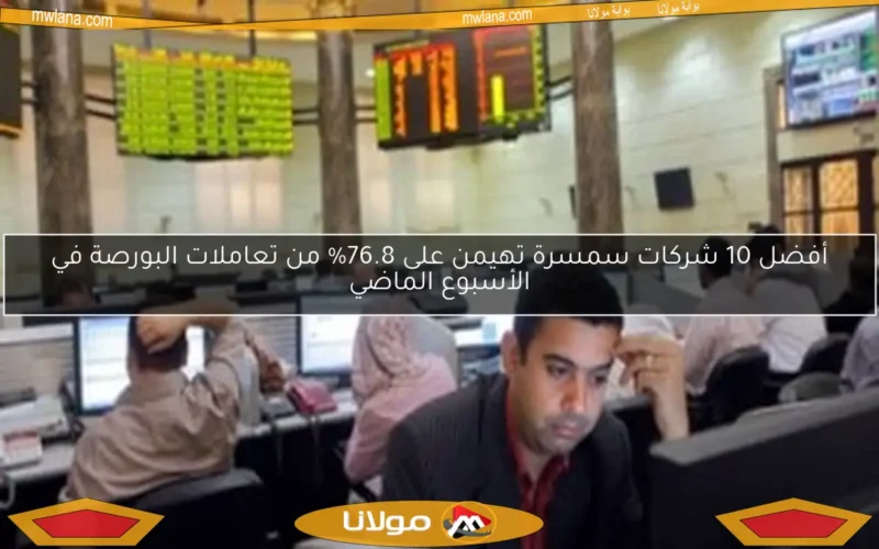 أفضل 10 شركات سمسرة تهيمن على 76.8% من تعاملات البورصة في الأسبوع الماضي