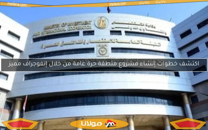 اكتشف خطوات إنشاء مشروع منطقة حرة عامة من خلال إنفوجراف مميز