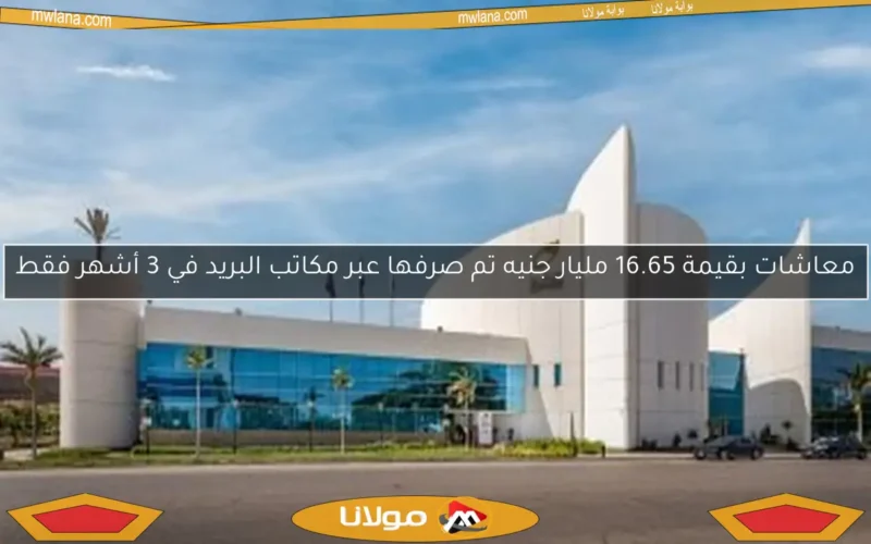 معاشات بقيمة 16.65 مليار جنيه تم صرفها عبر مكاتب البريد في 3 أشهر فقط