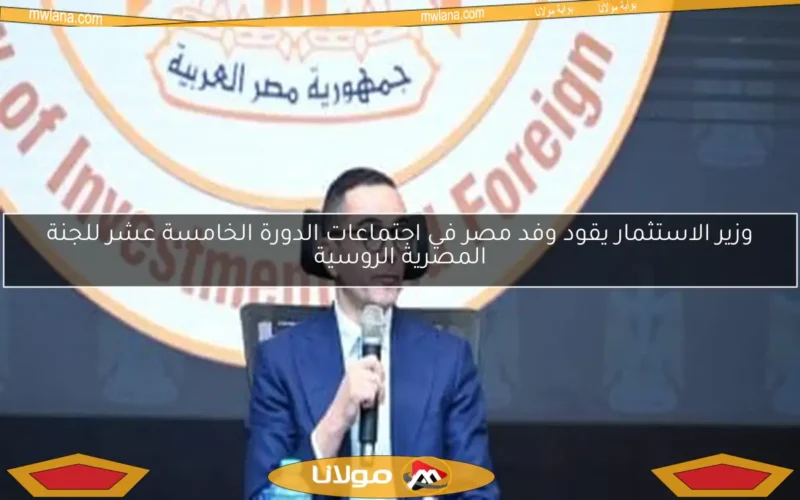 وزير الاستثمار يقود وفد مصر في اجتماعات الدورة الخامسة عشر للجنة المصرية الروسية