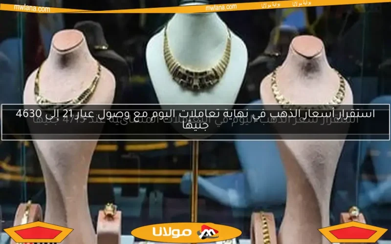 استقرار سعر الذهب اليوم في التعاملات المسائية عند 4715 جنيها