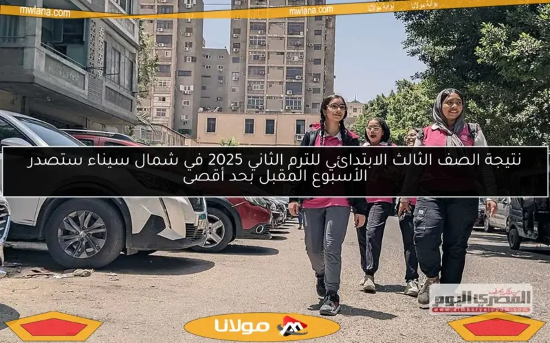 نتيجة الصف الثالث الابتدائي للترم الثاني 2025 في شمال سيناء ستصدر الأسبوع المقبل بحد أقصى