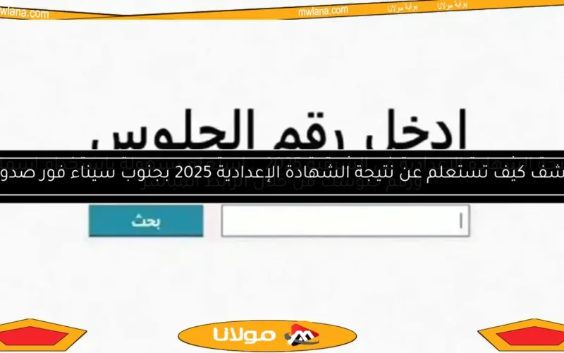 نتيجة الشهادة الإعدادية 2025 في جنوب سيناء.. موعد الإعلان وكيفية الاستعلام مع الرابط المباشر