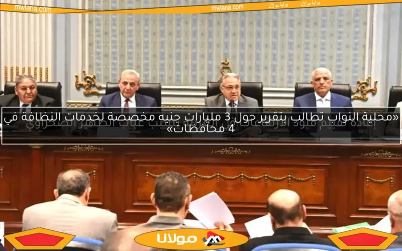 «محلية النواب تطالب بتقرير حول 3 مليارات جنيه مخصصة لخدمات النظافة في 4 محافظات»