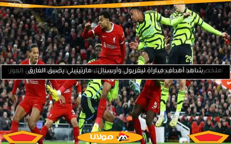 شاهد أهداف مباراة ليفربول وأرسنال.. مارتينيلي يضيق الفارق