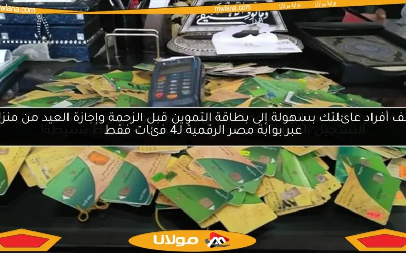 أضف أفراد عائلتك بسهولة إلى بطاقة التموين قبل الزحمة وإجازة العيد من منزلك عبر بوابة مصر الرقمية لـ4 فئات فقط