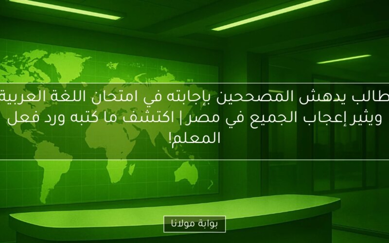 طالب يدهش المصححين بإجابته في امتحان اللغة العربية ويثير إعجاب الجميع في مصر | اكتشف ما كتبه ورد فعل المعلم!