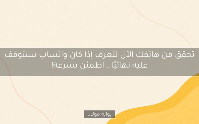 تحقق من هاتفك الآن لتعرف إذا كان واتساب سيتوقف عليه نهائيًا.. اطمئن بسرعة!