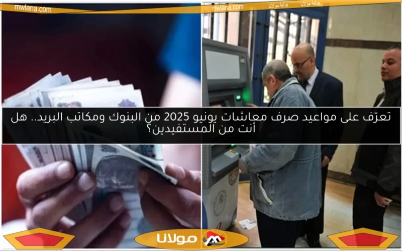 تعرّف على مواعيد صرف معاشات يونيو 2025 من البنوك ومكاتب البريد.. هل أنت من المستفيدين؟