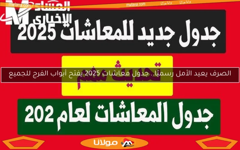 الصرف يعيد الأمل رسميًا.. جدول معاشات 2025 يفتح أبواب الفرج للجميع