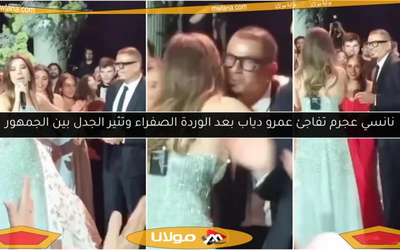 نانسي عجرم تفاجئ عمرو دياب بعد الوردة الصفراء وتثير الجدل بين الجمهور
