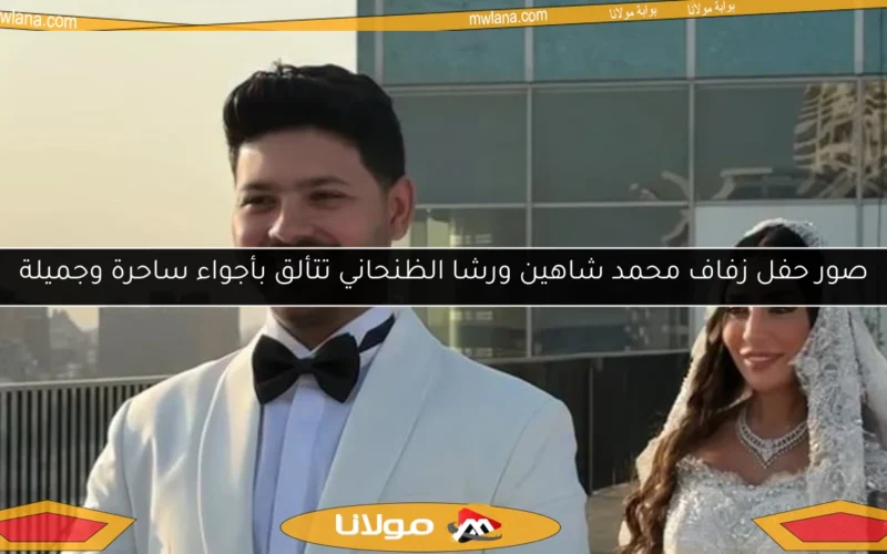صور حفل زفاف محمد شاهين ورشا الظنحاني تتألق بأجواء ساحرة وجميلة