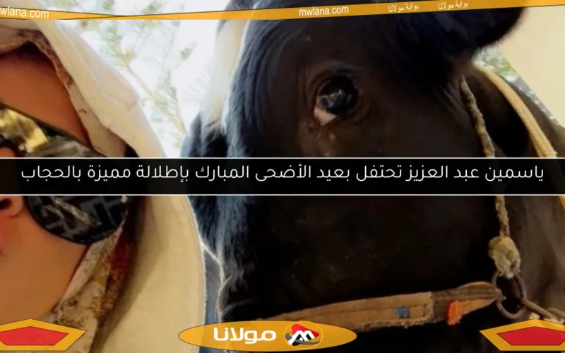 ياسمين عبد العزيز تحتفل بعيد الأضحى المبارك بإطلالة مميزة بالحجاب