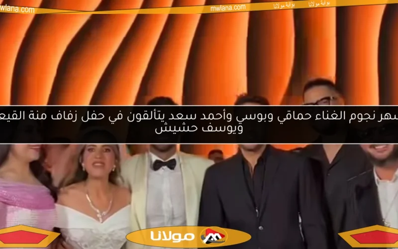 أشهر نجوم الغناء حماقي وبوسي وأحمد سعد يتألقون في حفل زفاف منة القيعي ويوسف حشيش