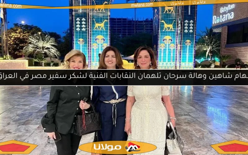 إلهام شاهين وهالة سرحان تلهمان النقابات الفنية لشكر سفير مصر في العراق