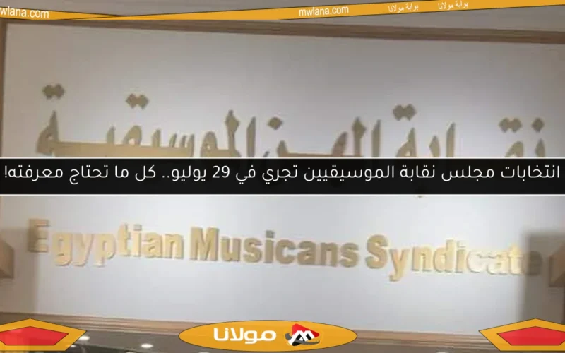 انتخابات مجلس نقابة الموسيقيين تجري في 29 يوليو.. كل ما تحتاج معرفته!
