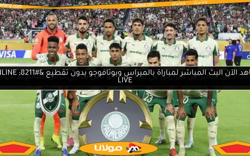شاهد الآن البث المباشر لمباراة بالميراس وبوتافوجو بدون تقطيع – ONLINE LIVE
